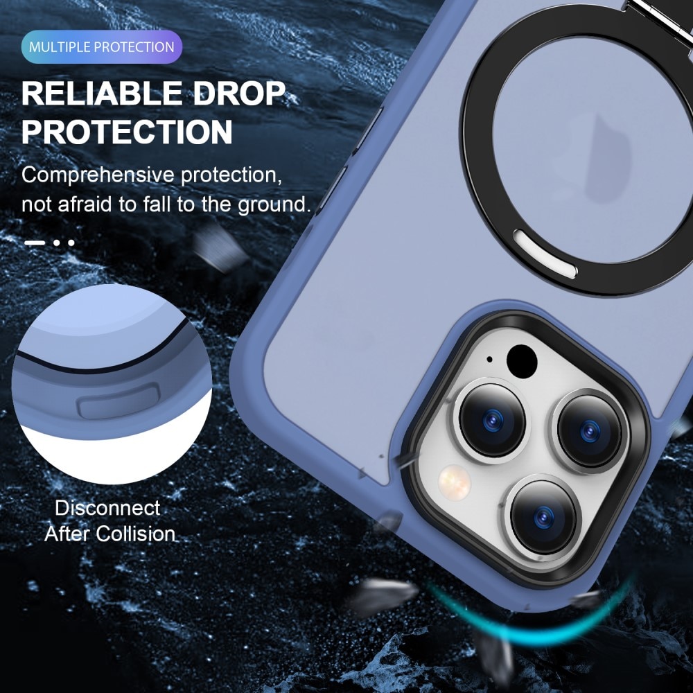 Coque hybride MagSafe Ring iPhone 14 Pro Max, Bleu