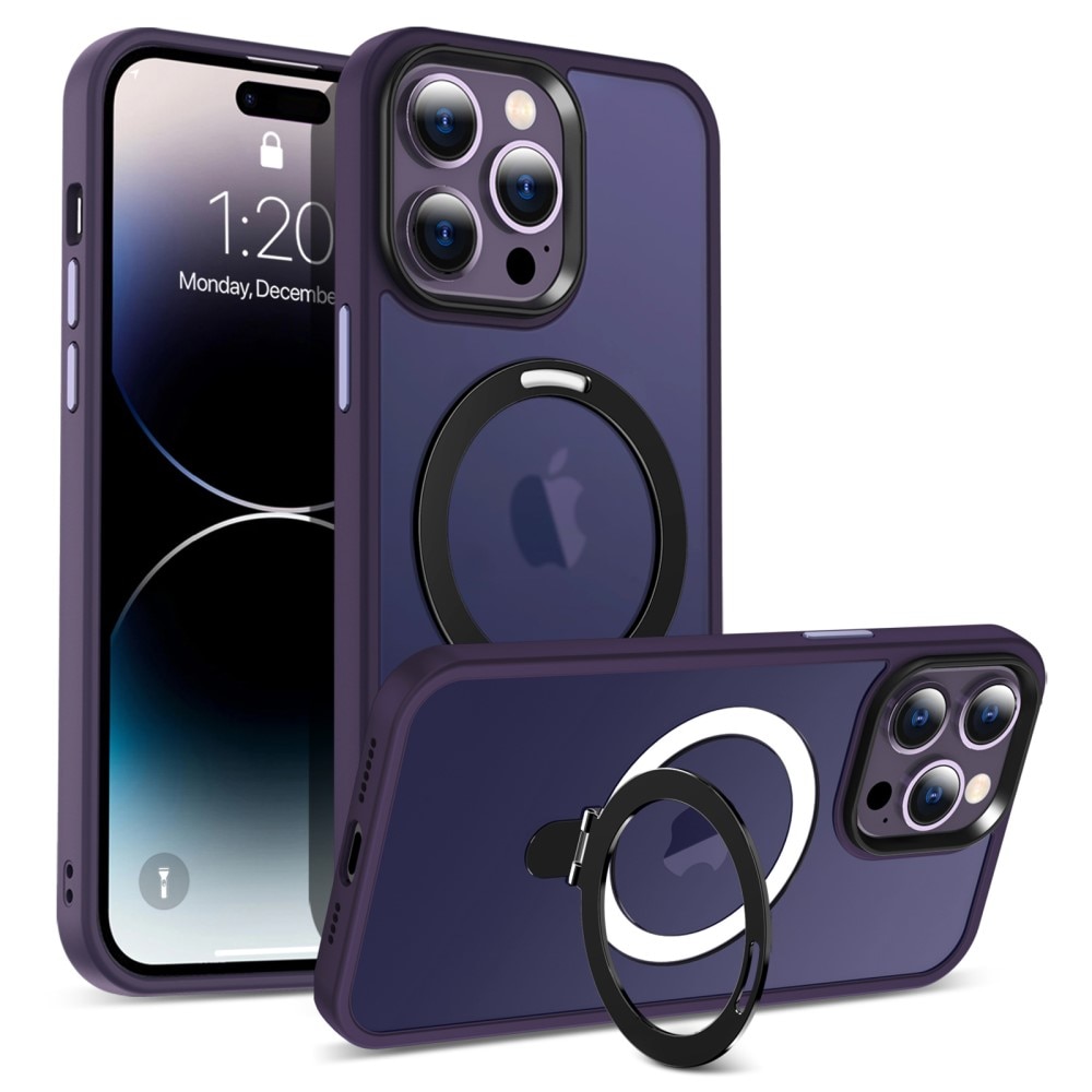 Coque hybride MagSafe Ring iPhone 14 Pro Max, violet