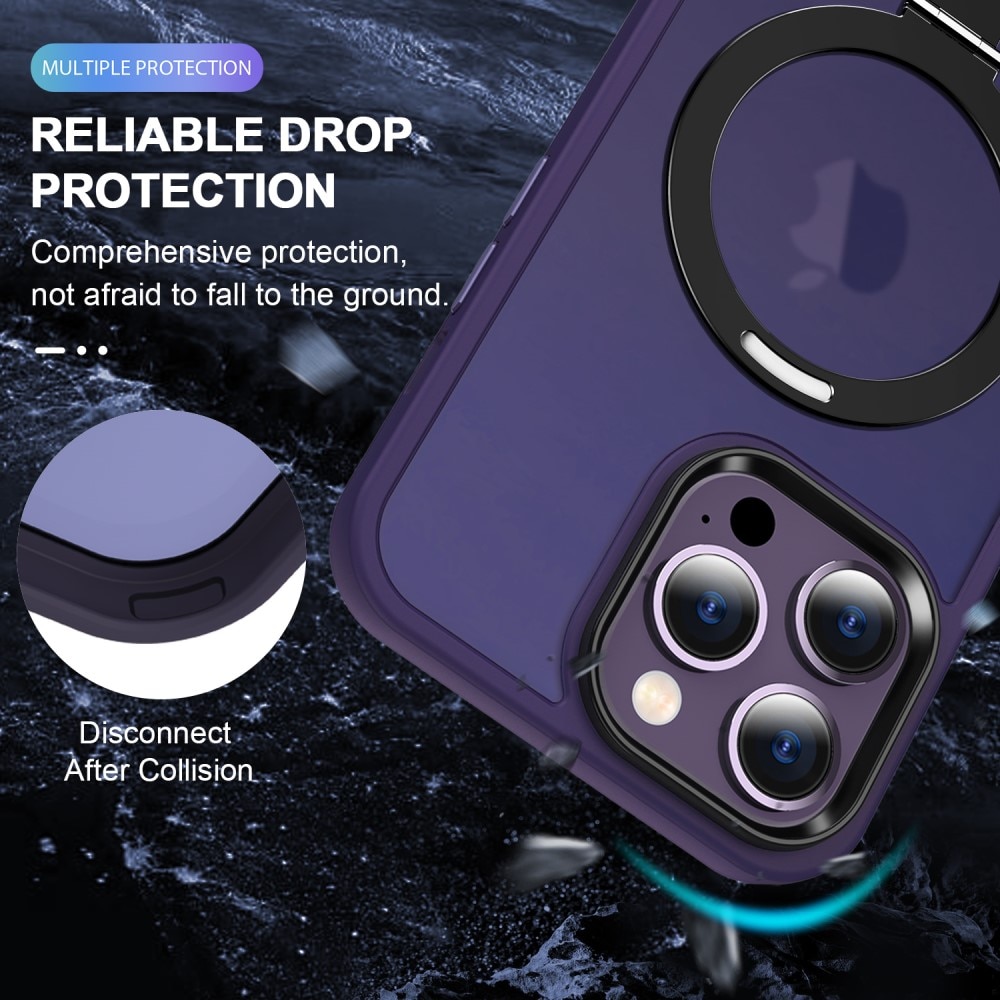 Coque hybride MagSafe Ring iPhone 14 Pro Max, Violet