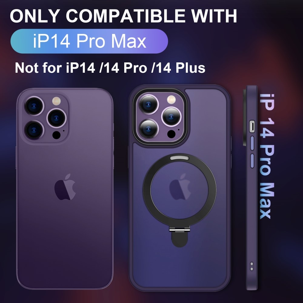 Coque hybride MagSafe Ring iPhone 14 Pro Max, Violet
