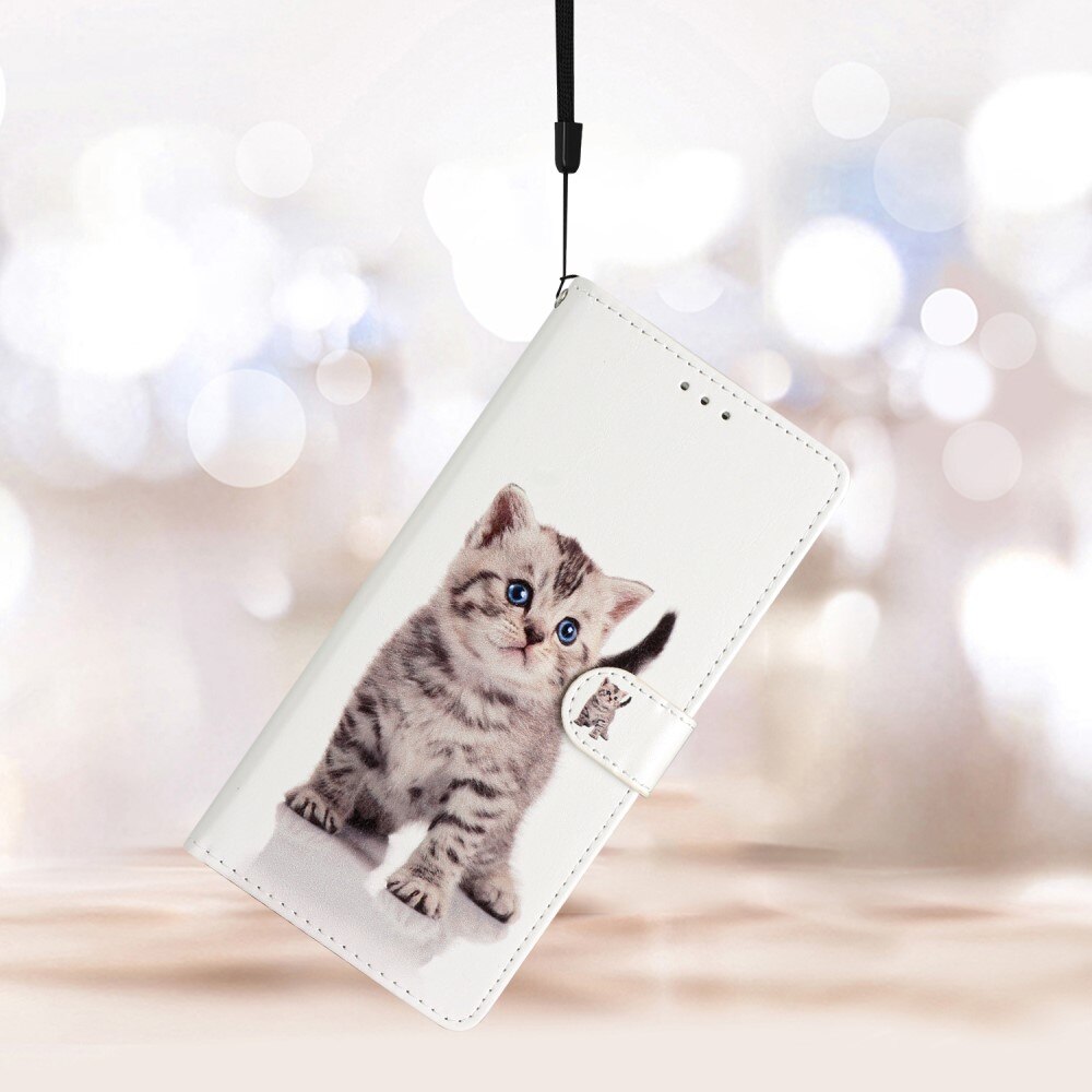 Coque portefeuille Google Pixel 6a, chaton