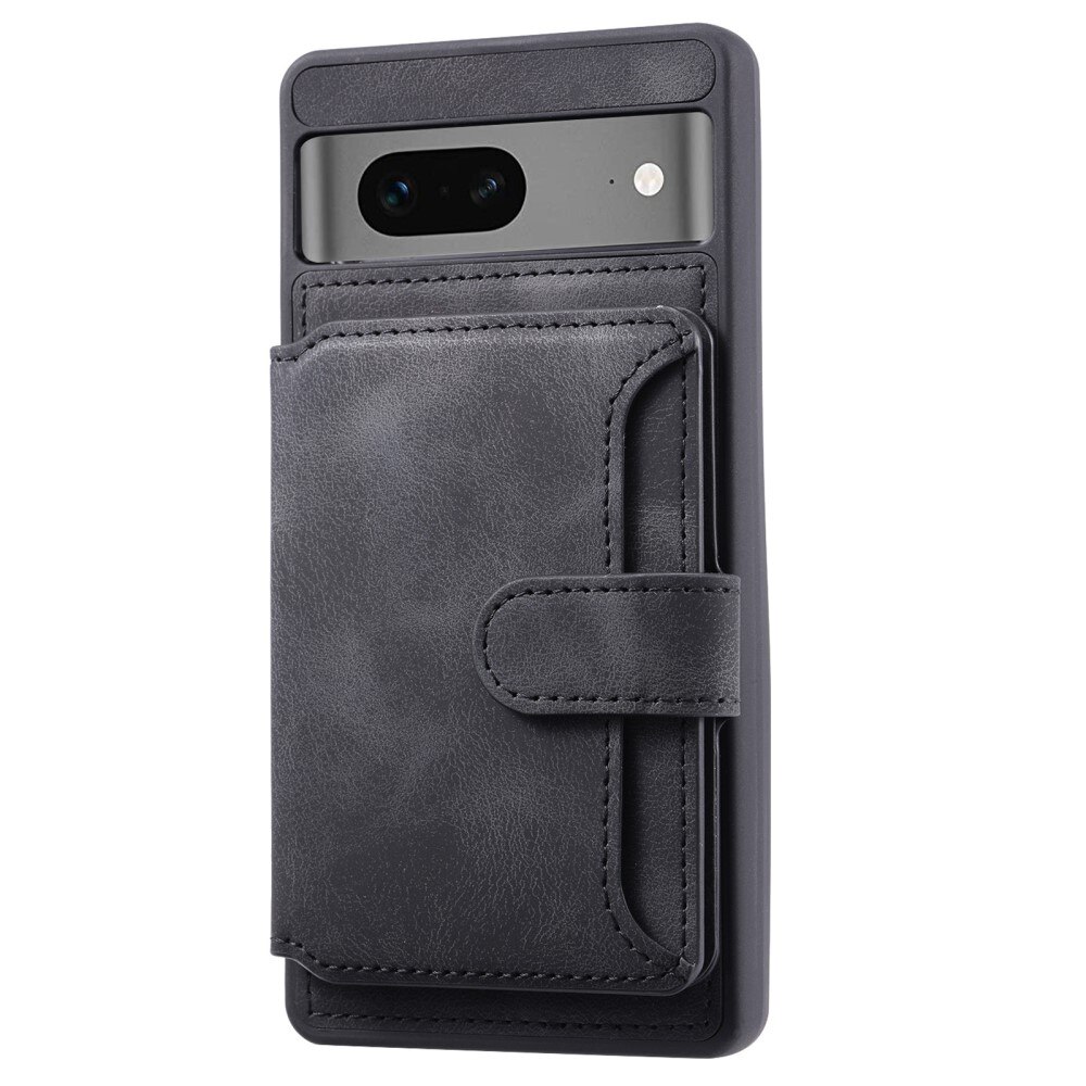 Coque porte-cartes Multi-slot anti-RFID Google Pixel 7a, noir