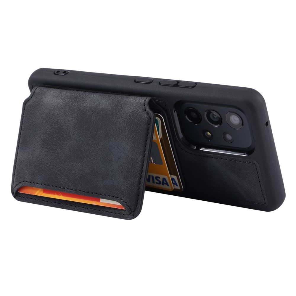 Coque porte-cartes Multi-slot anti-RFID Samsung Galaxy A53, noir