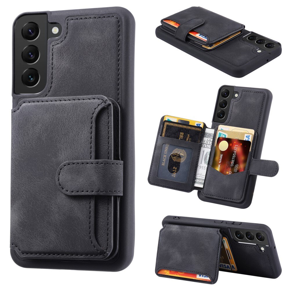 Coque porte-cartes Multi-slot anti-RFID Samsung Galaxy S23, noir