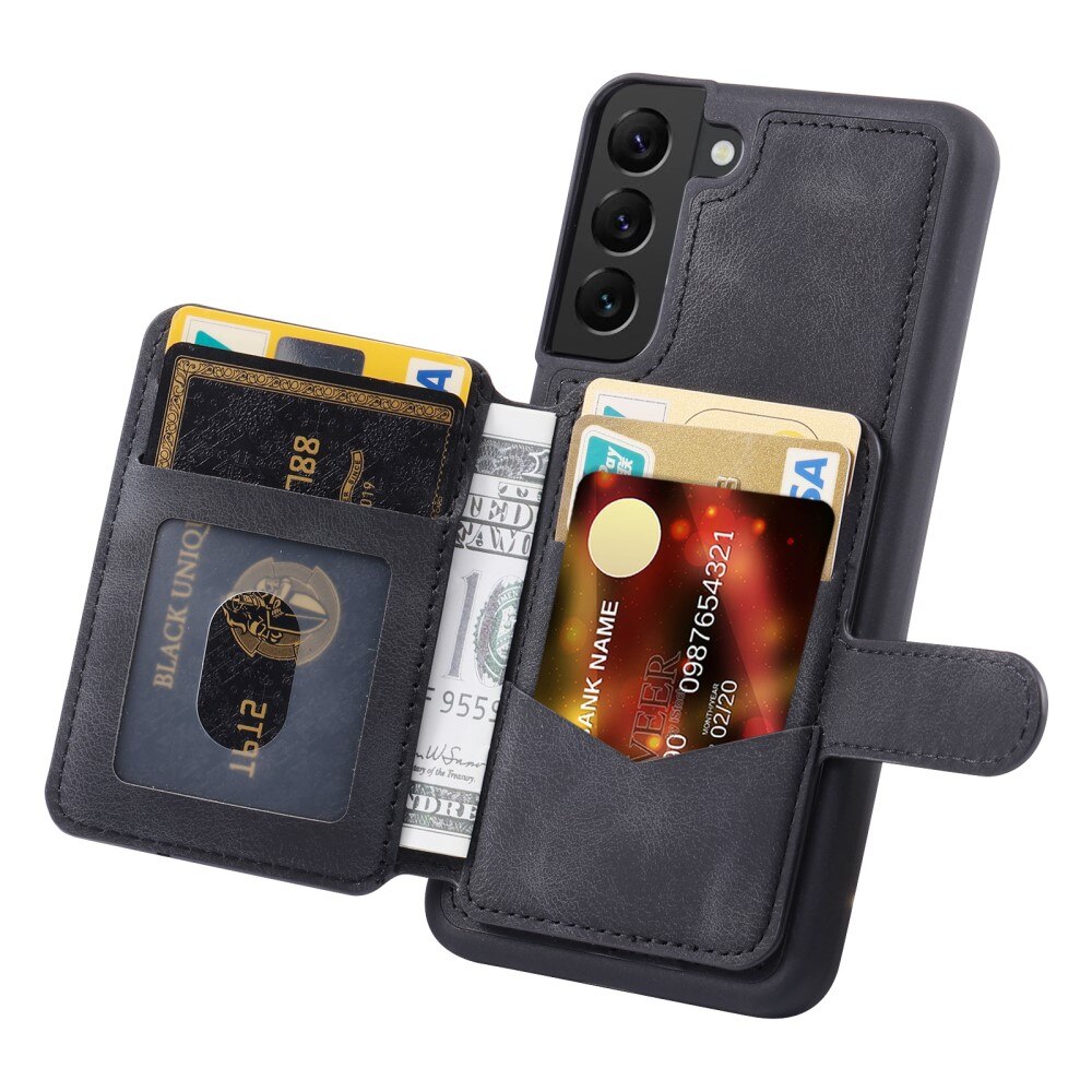 Coque porte-cartes Multi-slot anti-RFID Samsung Galaxy S23, noir