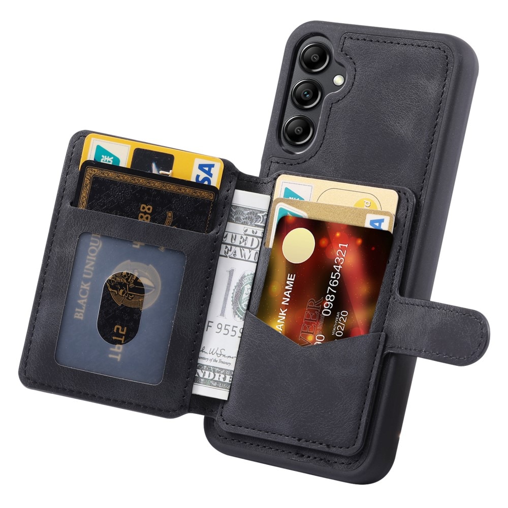 Coque porte-cartes Multi-slot anti-RFID Samsung Galaxy A54, noir