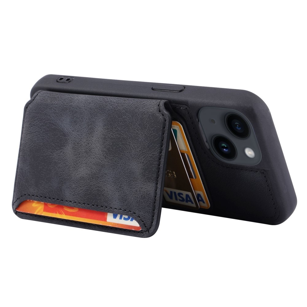 Coque porte-cartes Multi-slot anti-RFID iPhone 14, noir
