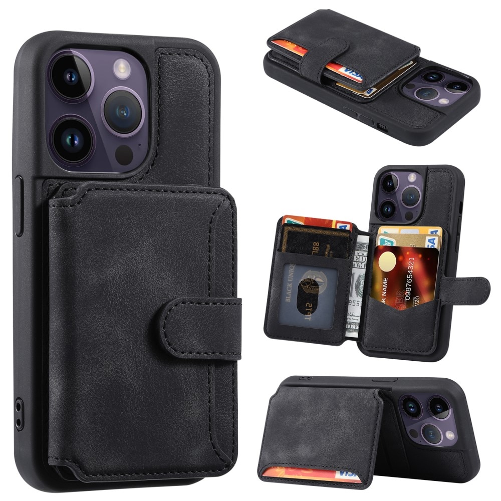 Coque porte-cartes Multi-slot anti-RFID iPhone 12/12 Pro , noir