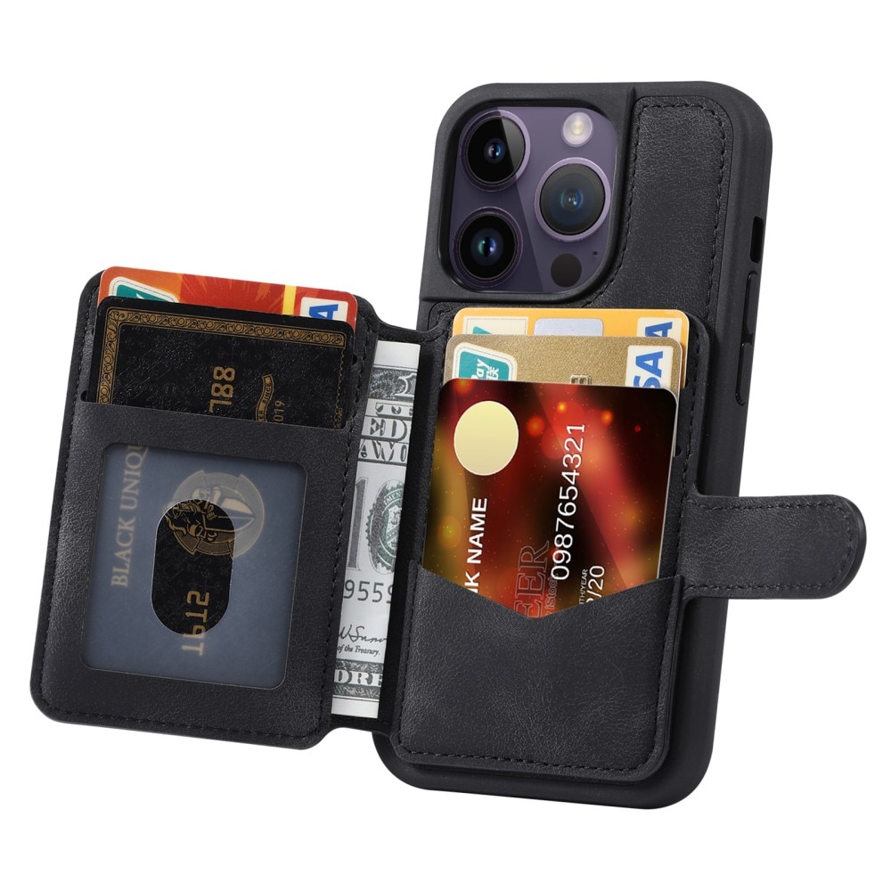 Coque porte-cartes Multi-slot anti-RFID iPhone 13 Pro , noir