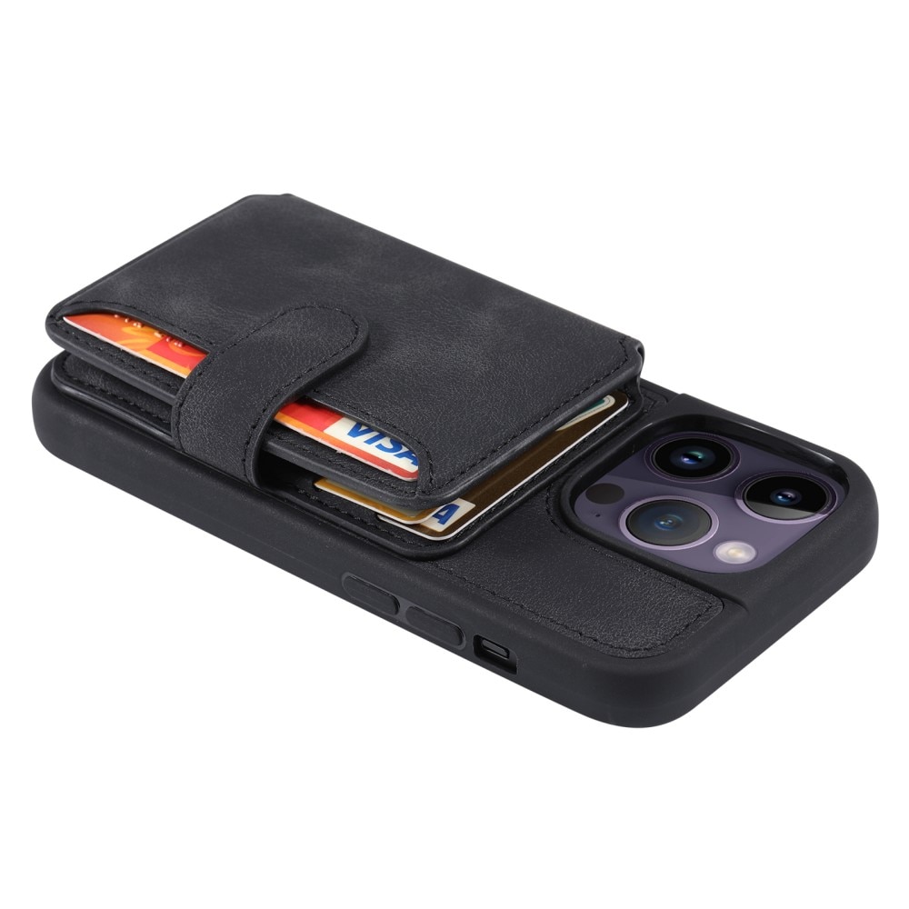 Coque porte-cartes Multi-slot anti-RFID iPhone 13 Pro , noir
