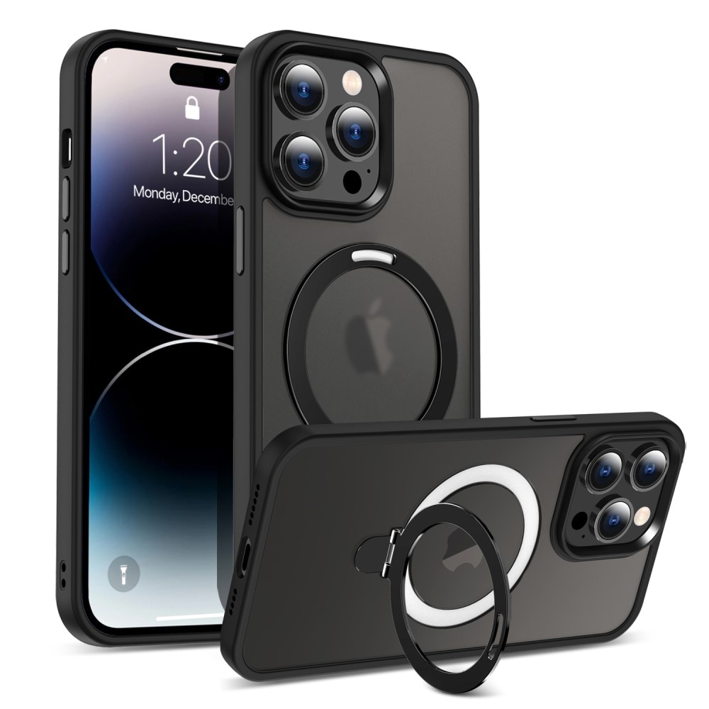 Coque hybride MagSafe Ring iPhone 14 Pro, Noir