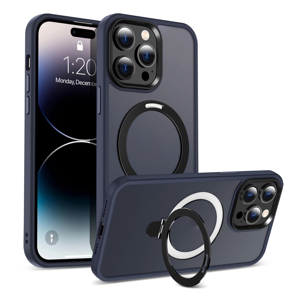 Coque hybride Magnetic Ring iPhone 15 Pro Max, Bleu