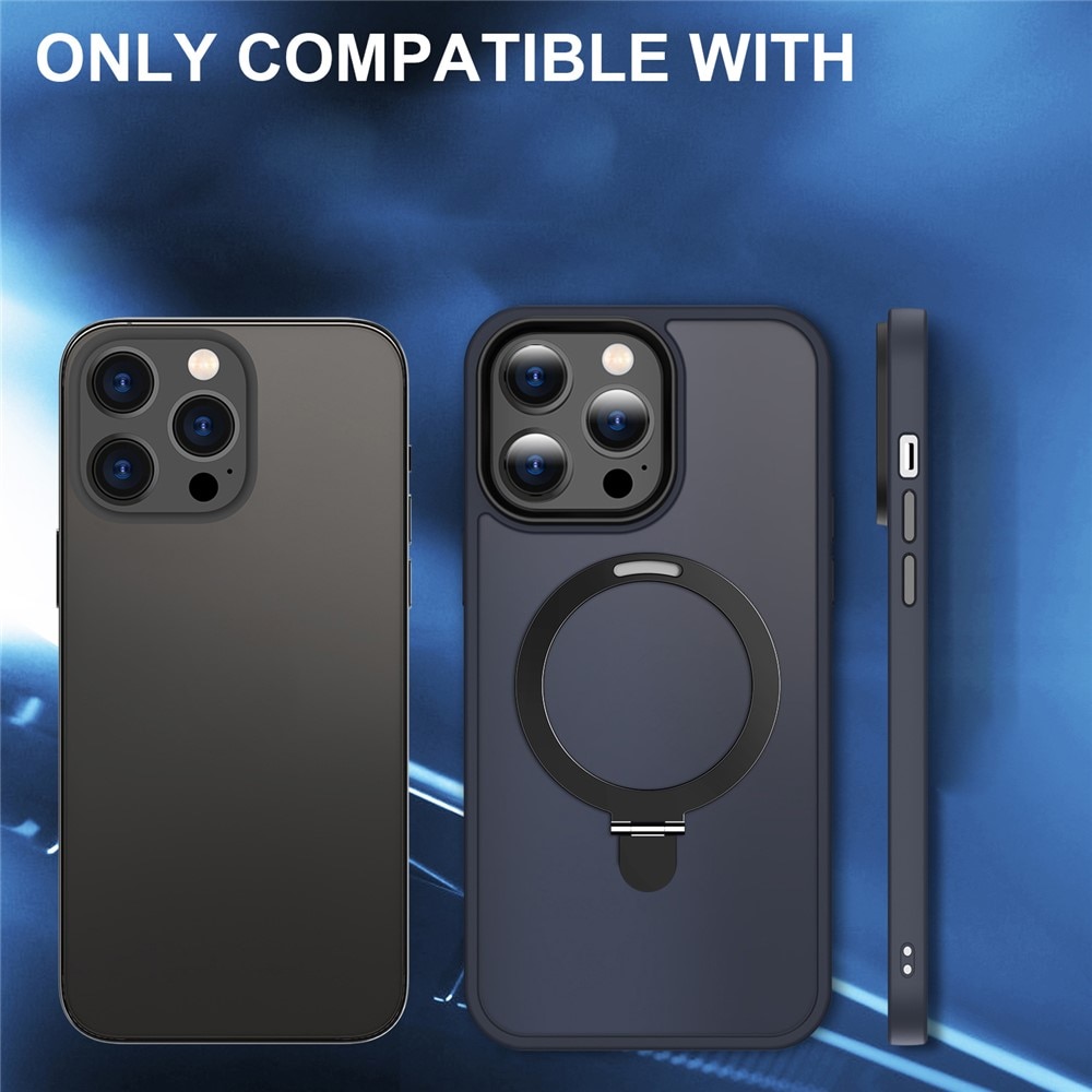 Coque hybride Magnetic Ring iPhone 15 Pro Max, Bleu