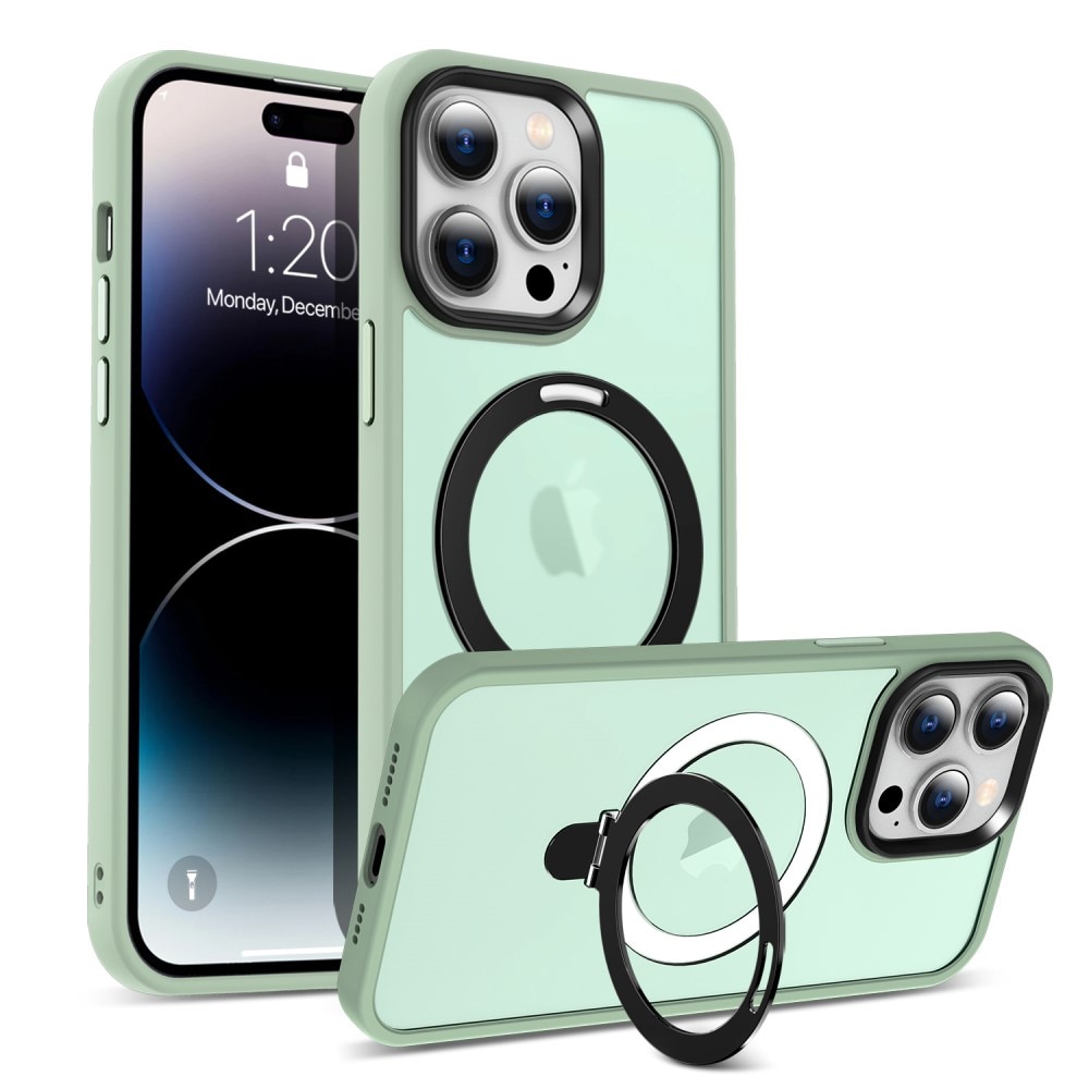 Coque hybride MagSafe Ring iPhone 15 Pro, vert clair