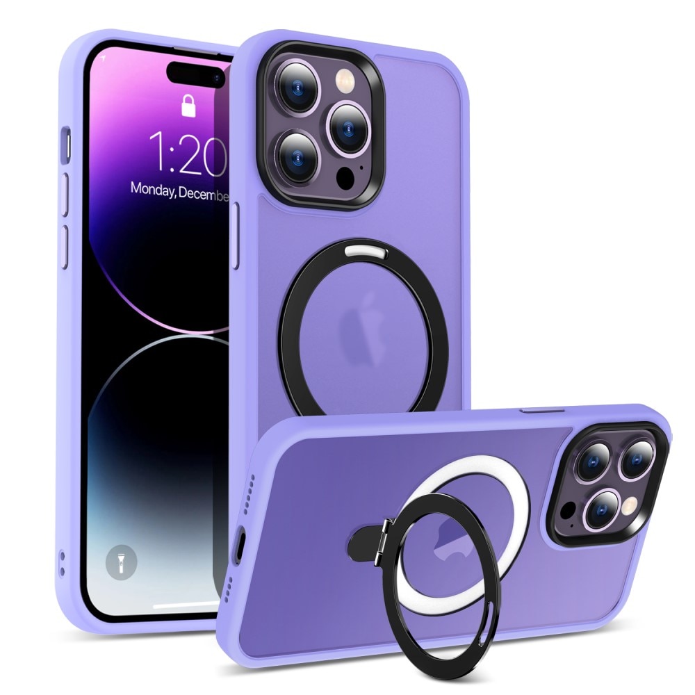 Coque hybride MagSafe Ring iPhone 14 Pro, Violet
