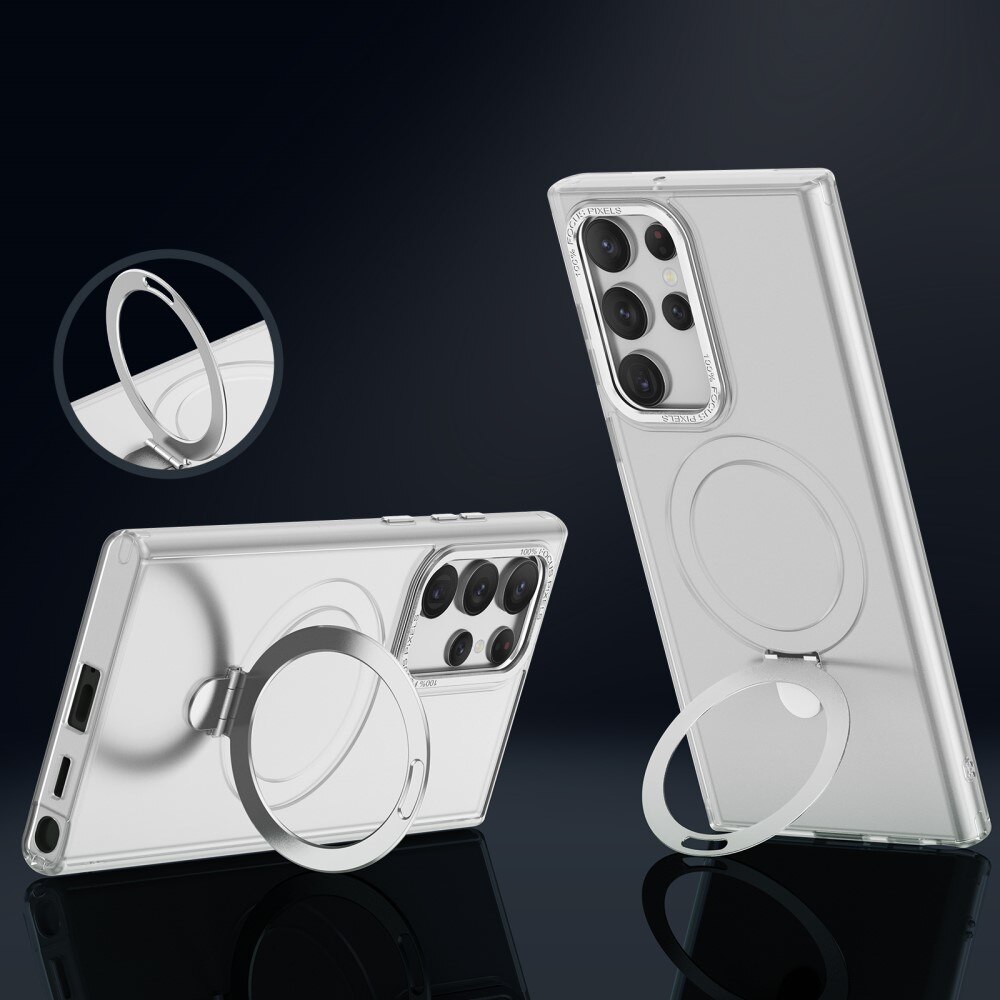 Coque hybride MagSafe Ring Samsung Galaxy S23 Ultra, Bleu