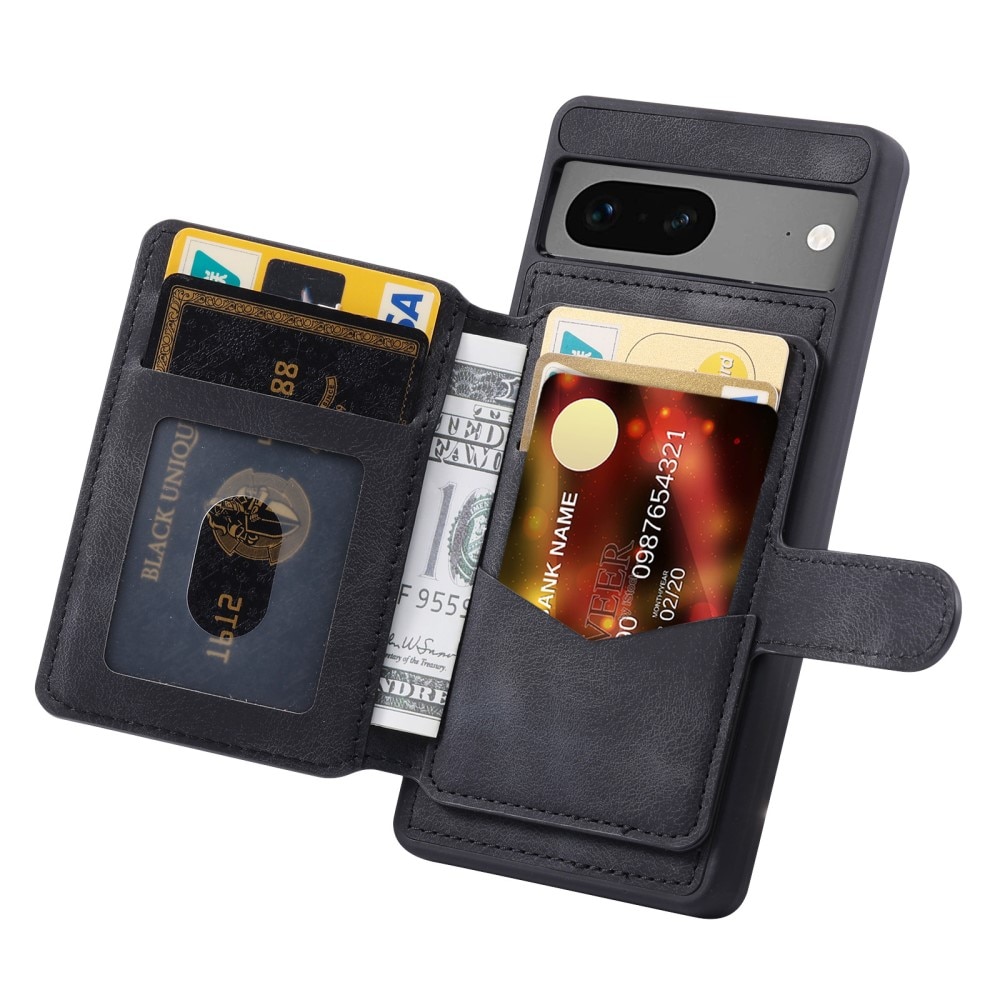 Coque porte-cartes Multi-slot anti-RFID Google Pixel 6a, noir