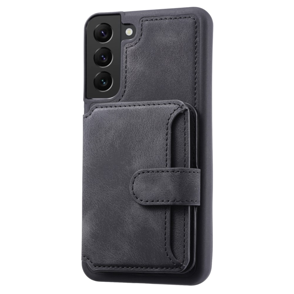 Coque porte-cartes Multi-slot anti-RFID Samsung Galaxy S22, noir