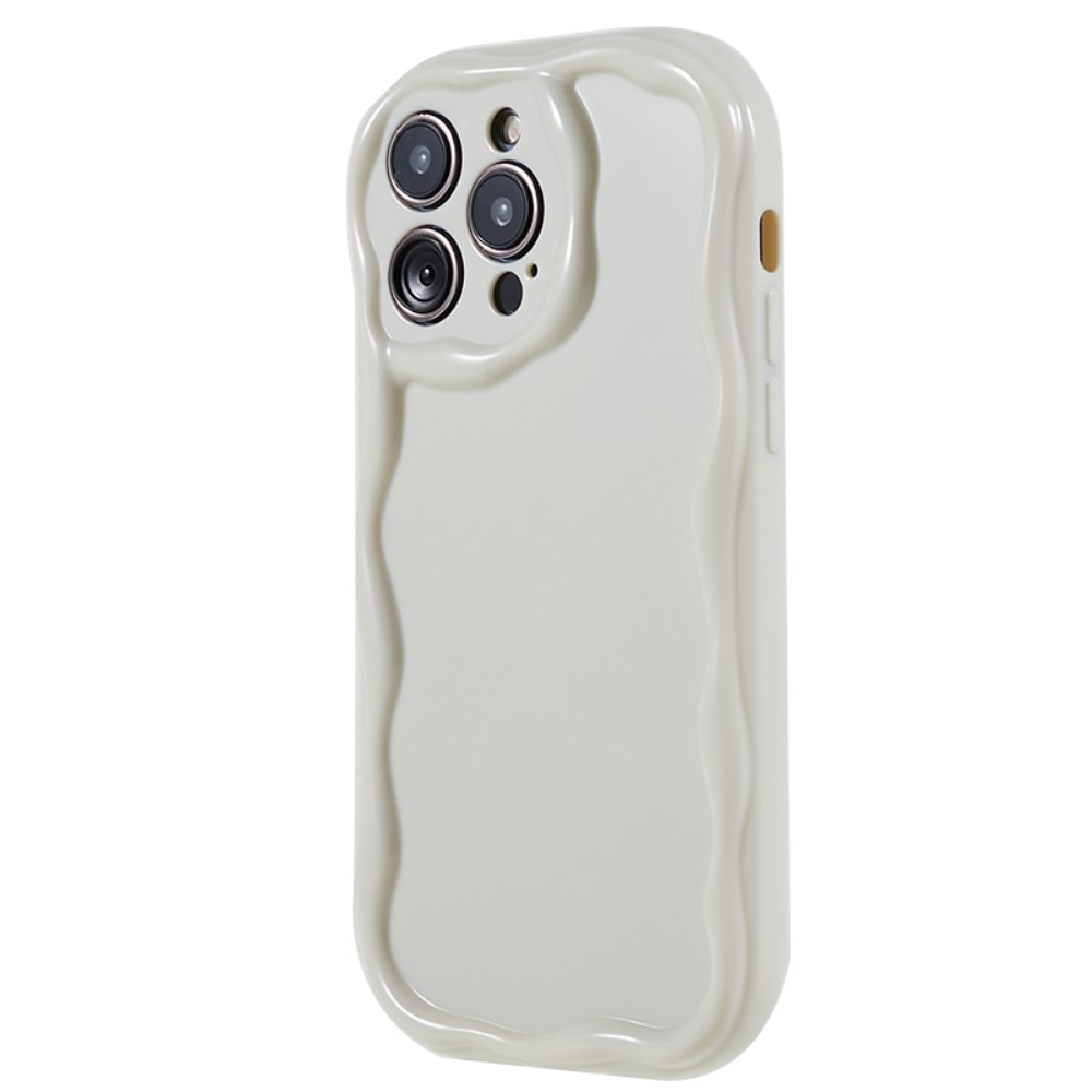 Coque TPU Wavy iPhone 14 Pro, beige clair