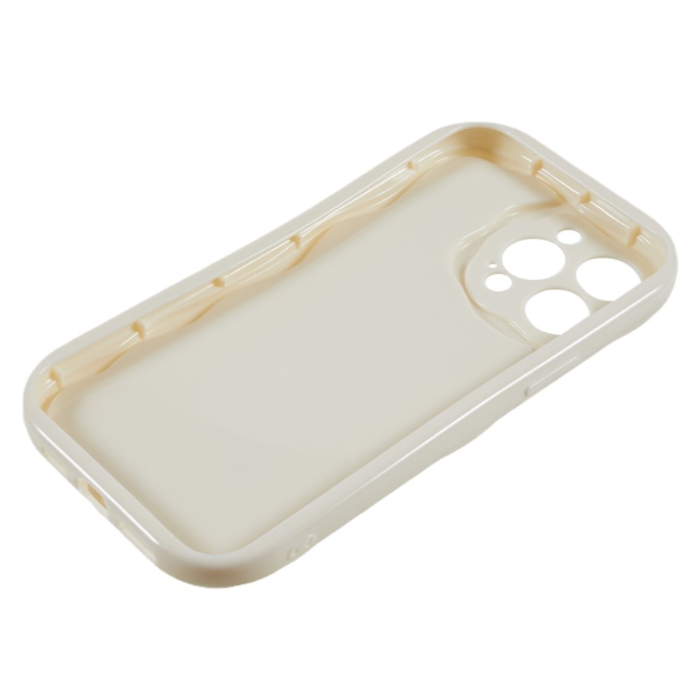Coque TPU Wavy iPhone 14 Pro, beige clair