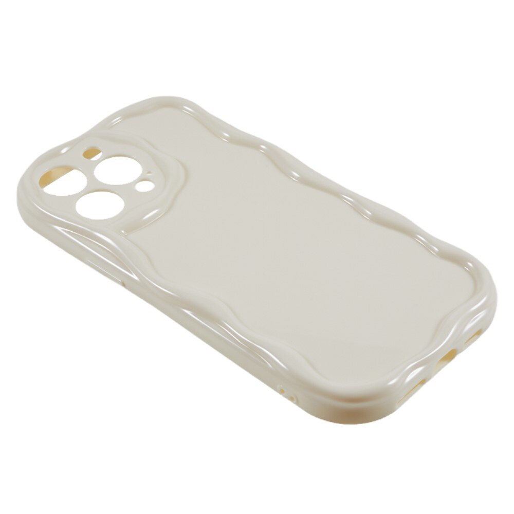 Coque TPU Wavy iPhone 14 Pro, beige clair