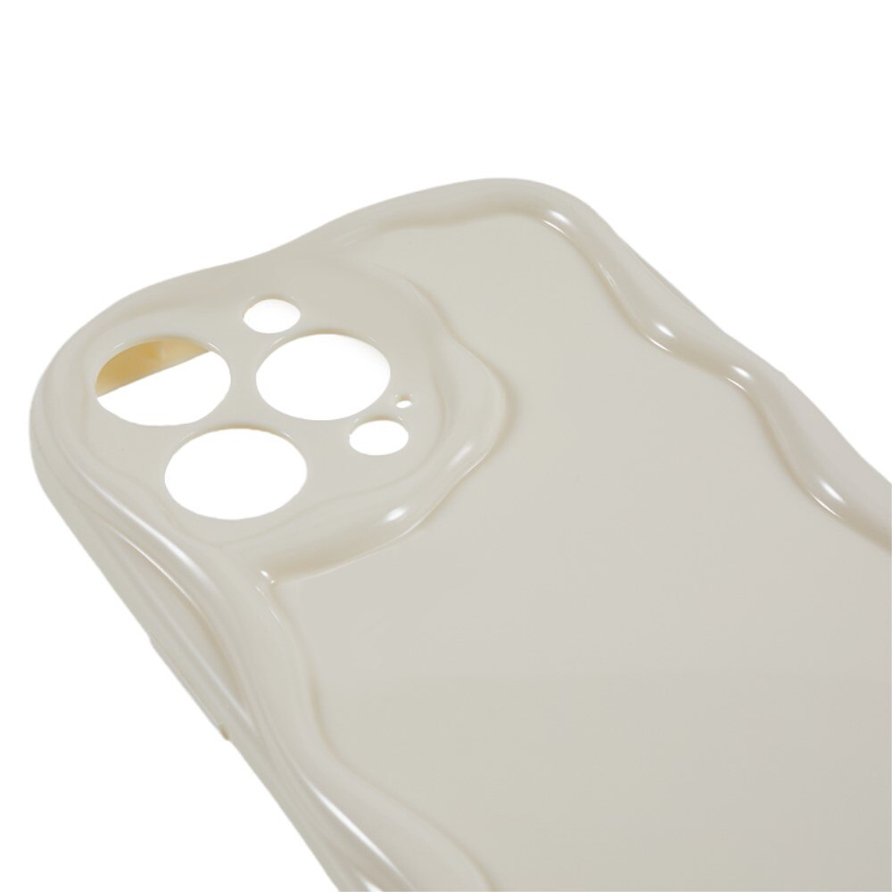 Coque TPU Wavy iPhone 14 Pro, beige clair