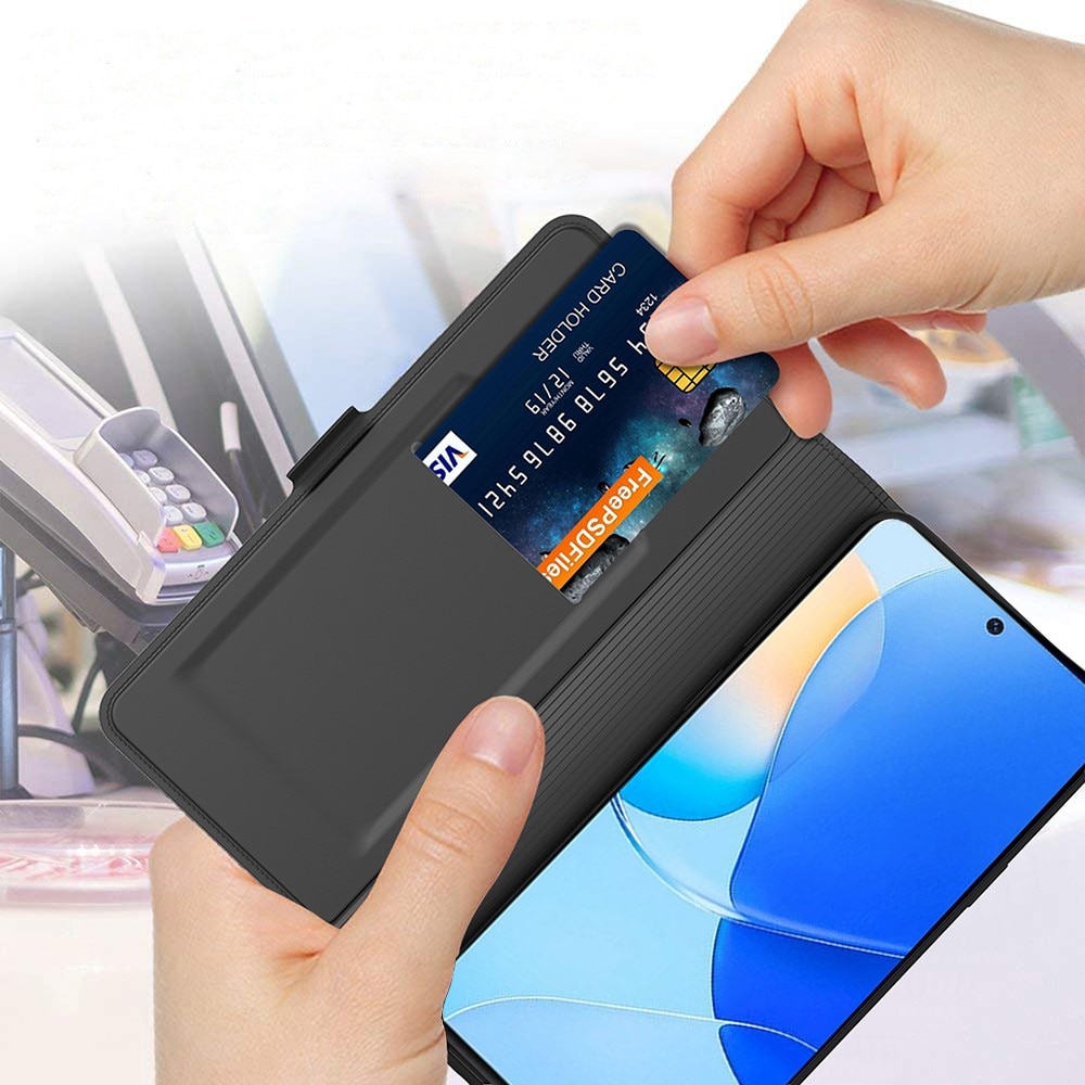 Étui portefeuille Slim Card Wallet Huawei P60/P60 Pro, noir