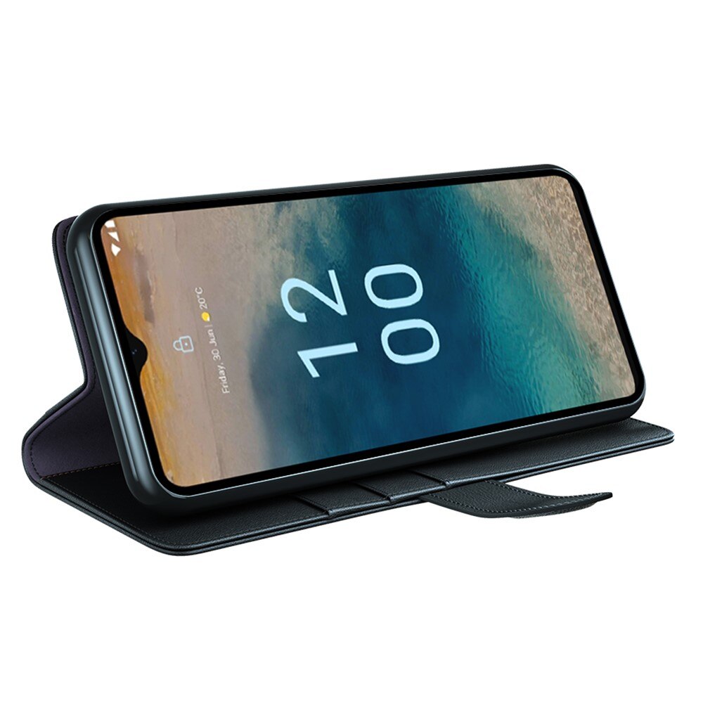 Étui en cuir veritable  Nokia G22, Noir