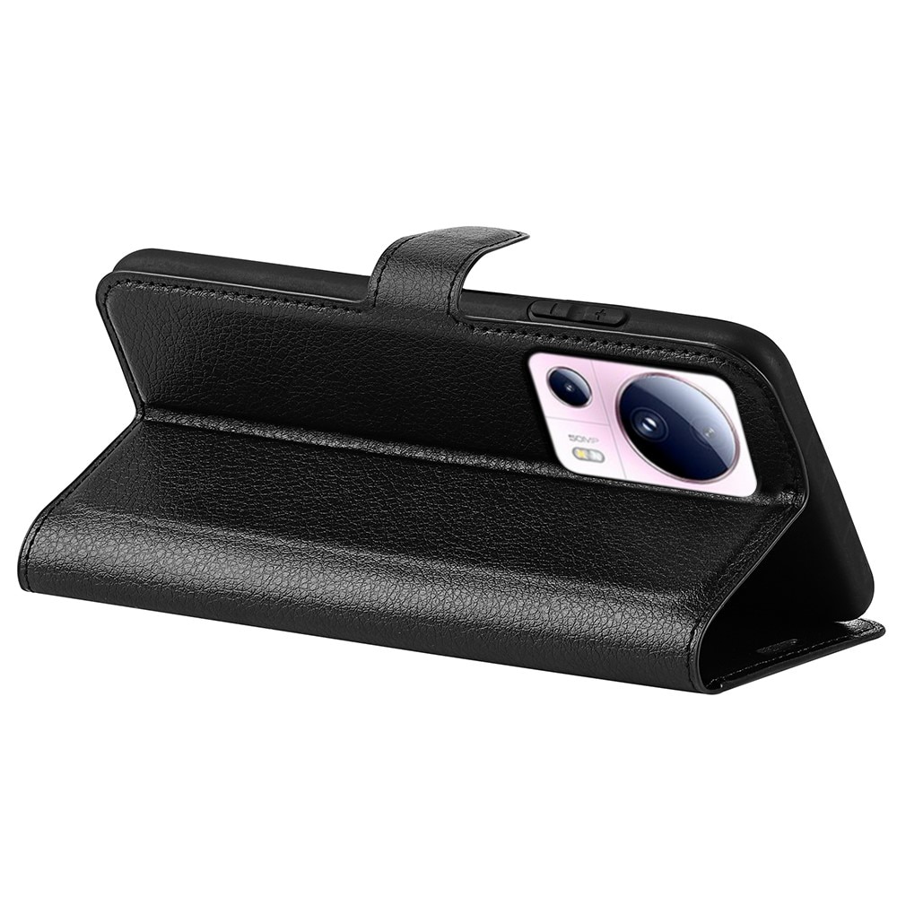 Coque portefeuille Xiaomi 13 Lite, Noir