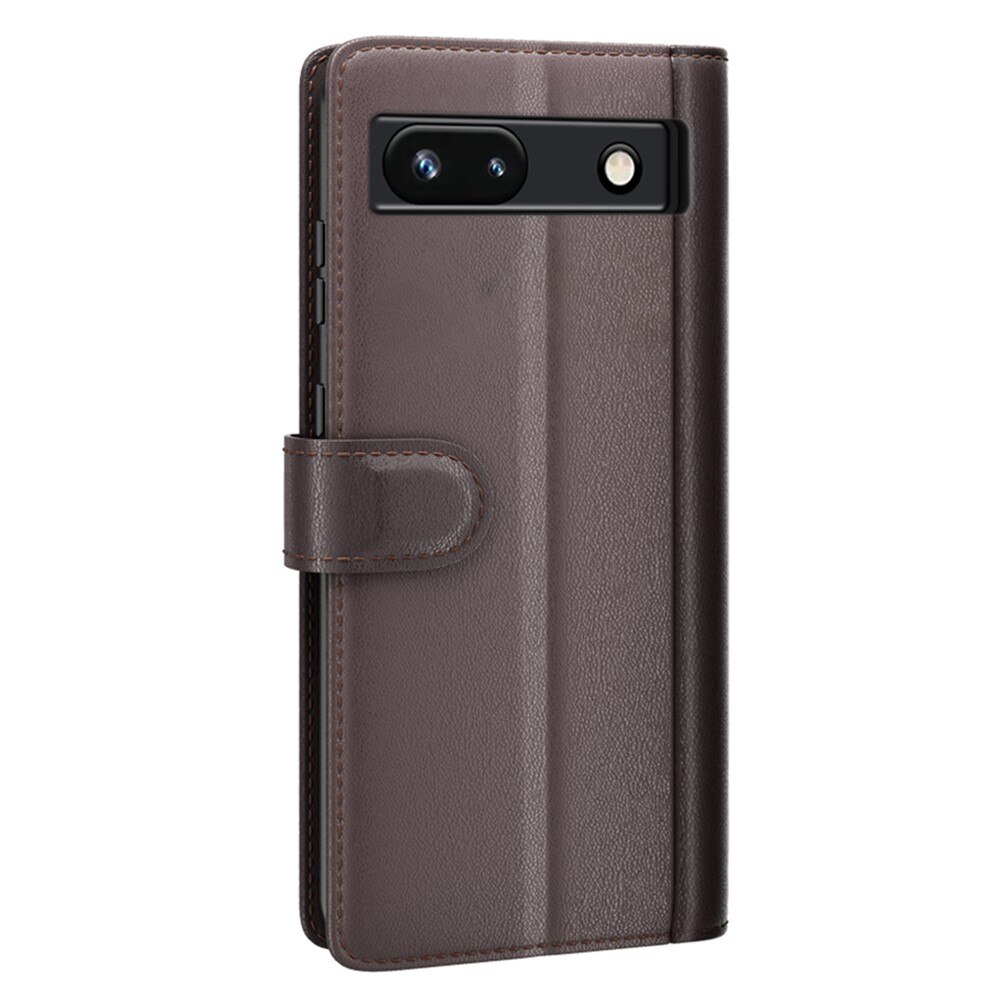 Étui en cuir veritable Google Pixel 7a, Marron