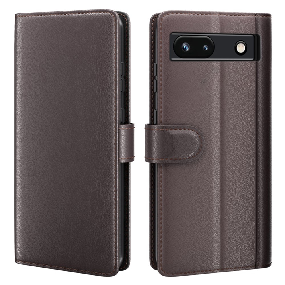 Étui en cuir veritable Google Pixel 7a, Marron