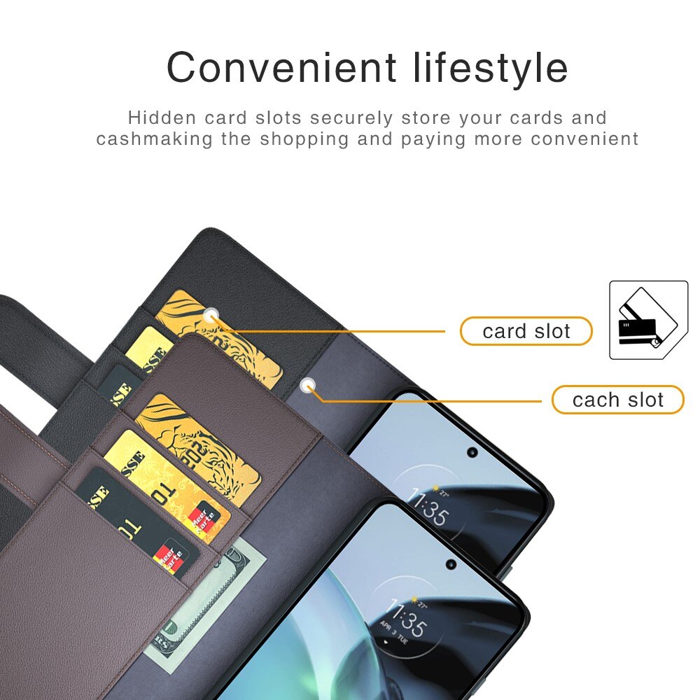 Étui en cuir veritable Google Pixel 7a, Marron