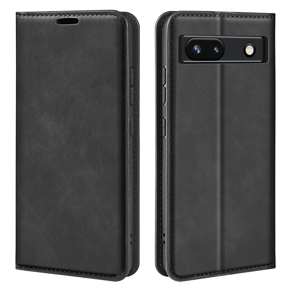 Coque portefeuille mince Google Pixel 7a, Noir