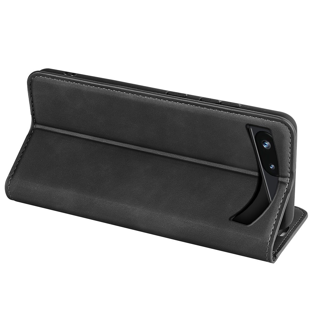 Coque portefeuille mince Google Pixel 7a, Noir
