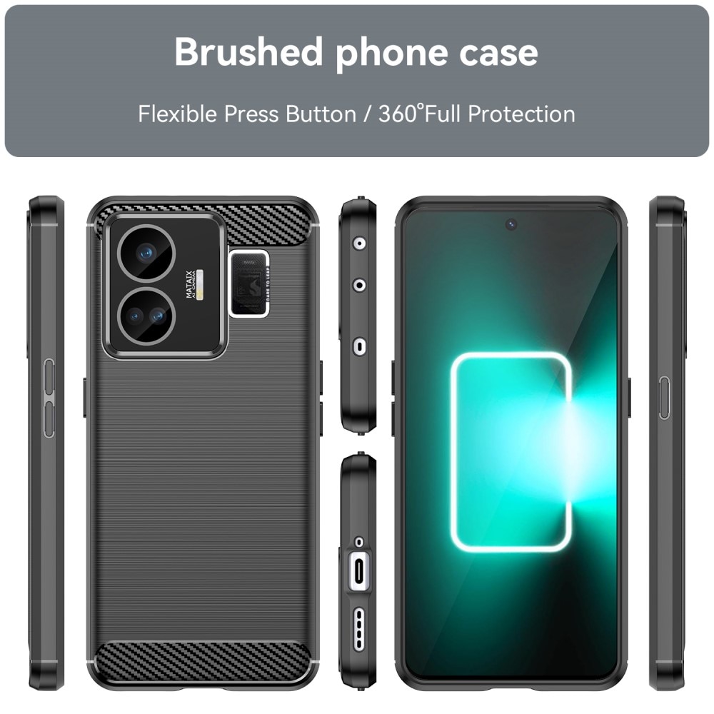 Coque TPU Brushed Realme GT3, Black