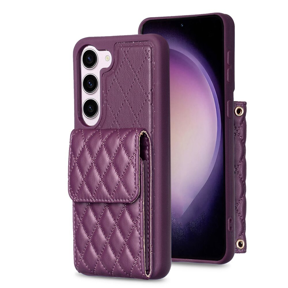 Coque porte-cartes Quilted Samsung Galaxy S23, Bourgogne