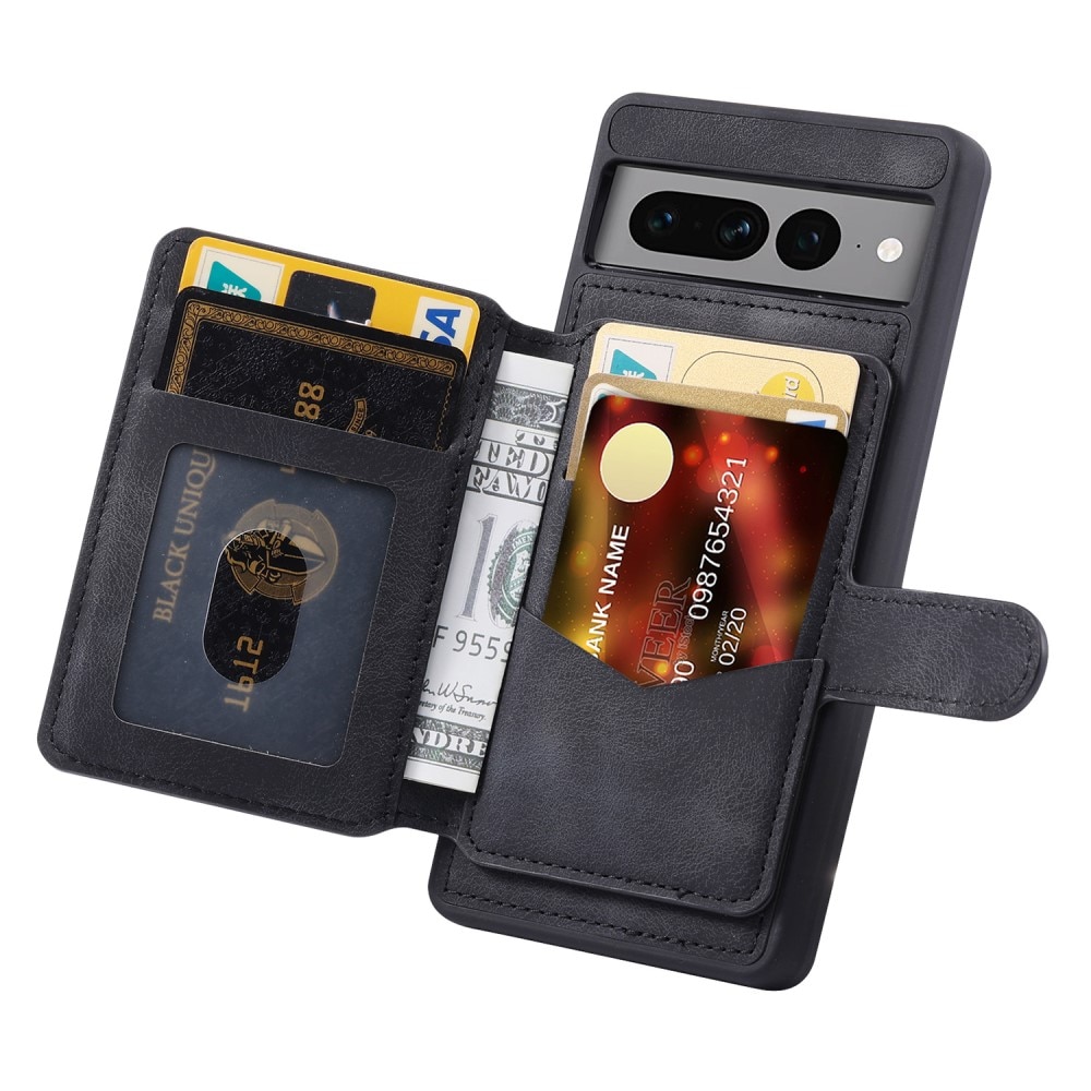 Coque porte-cartes Multi-slot anti-RFID Google Pixel 7 Pro, noir
