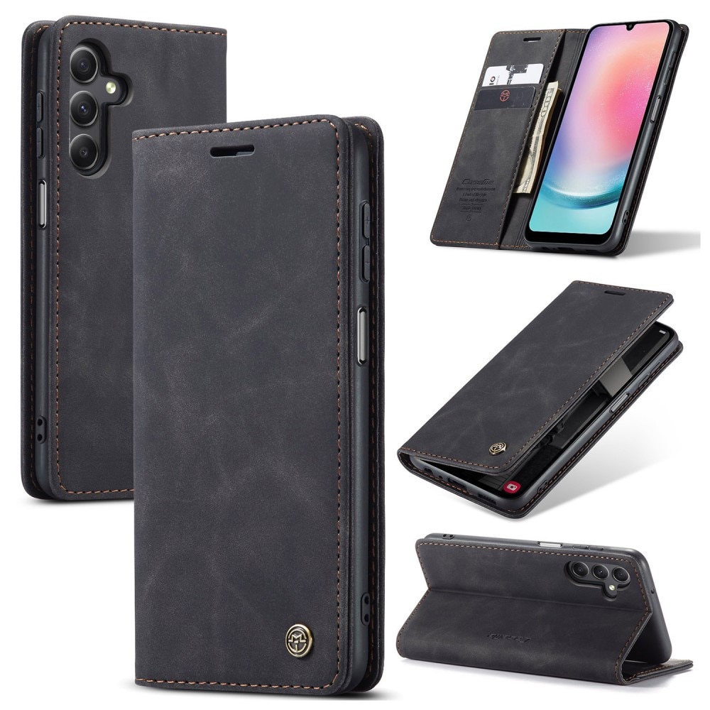 Étui portefeuille mince Samsung Galaxy A24, Noir