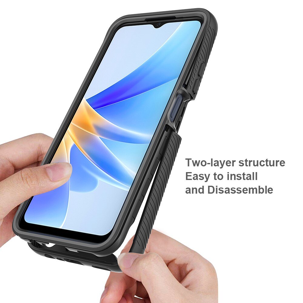 Coque Full Protection Oppo A17, Noir