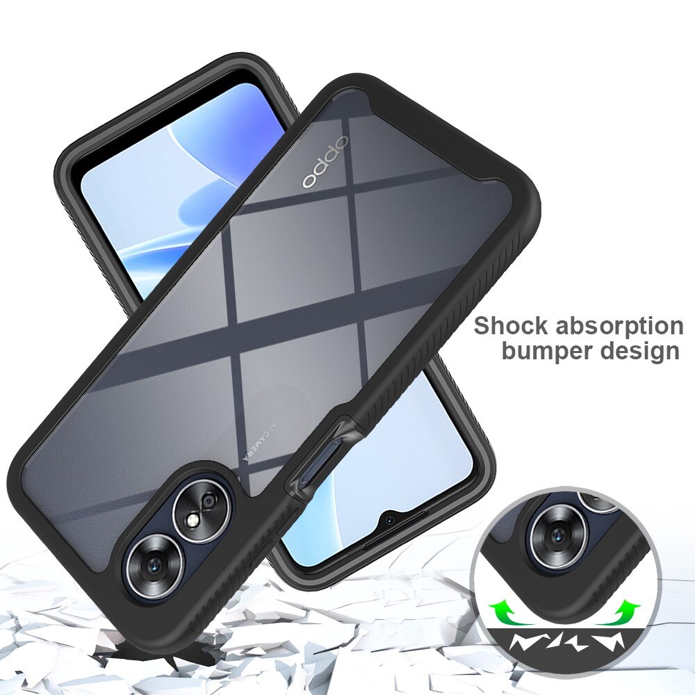 Coque Full Protection Oppo A17, Noir