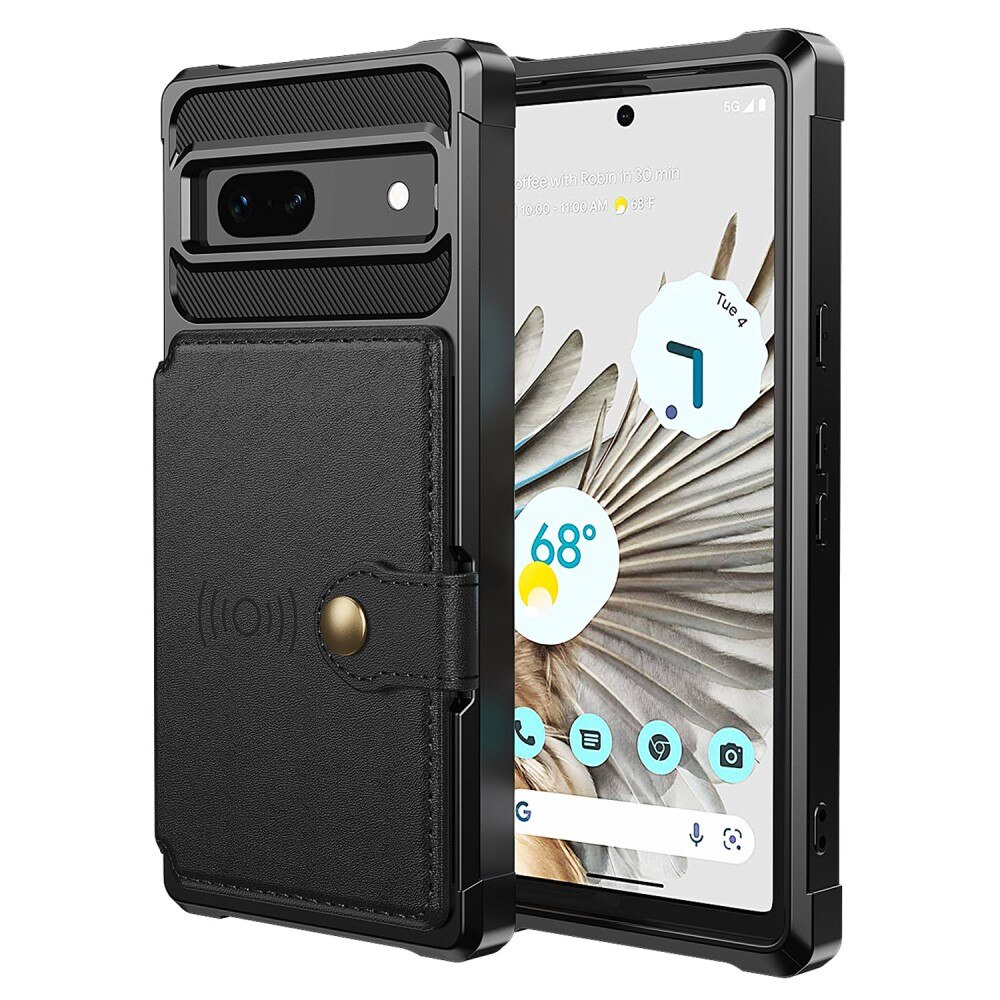 Coque porte-cartes Tough Multi-slot Google Pixel 7a, Noir