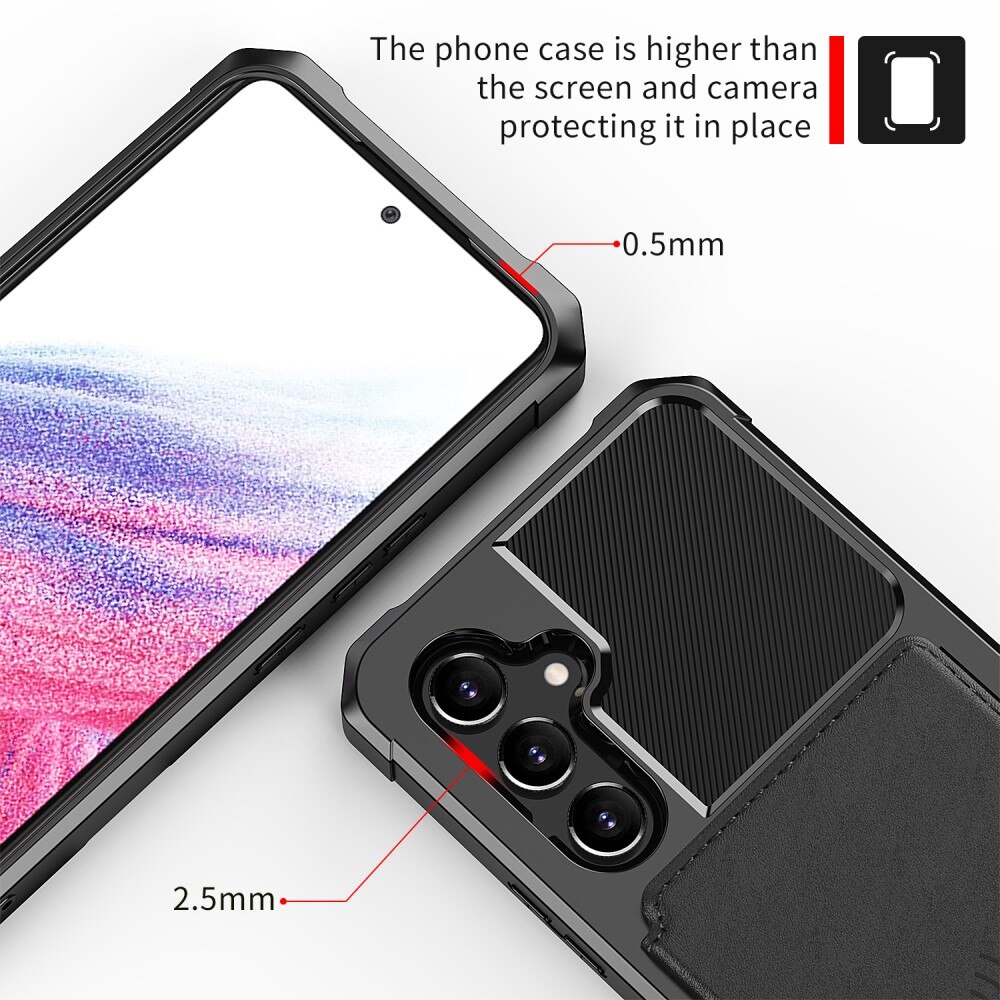 Coque porte-cartes Tough Multi-slot Samsung Galaxy A34, Noir