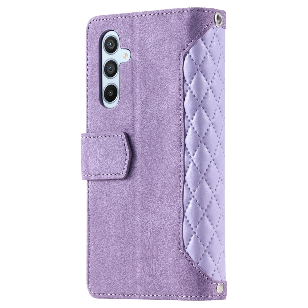 Étui portefeuille matelassée pour Samsung Galaxy A54, violet