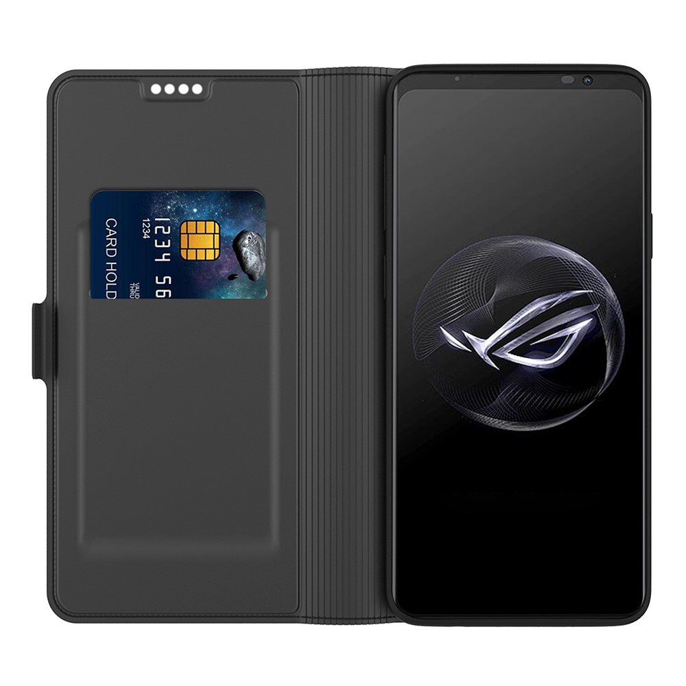 Étui portefeuille Slim Card Wallet Asus ROG Phone 7 Ultimate, noir