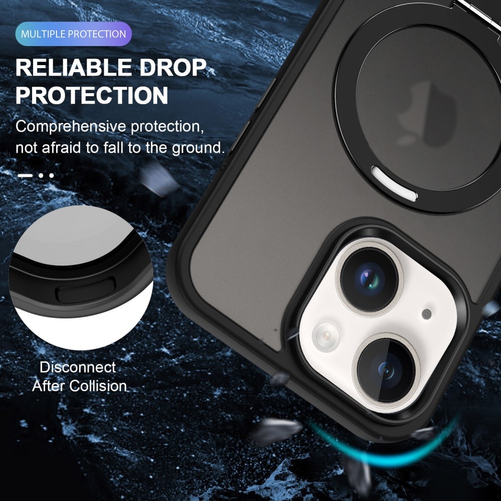 Coque hybride MagSafe Ring iPhone 14, Noir