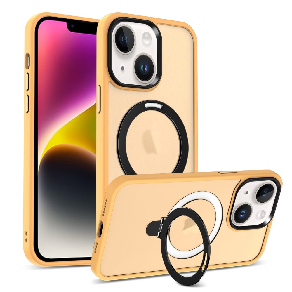 Coque hybride MagSafe Ring iPhone 13, Orange