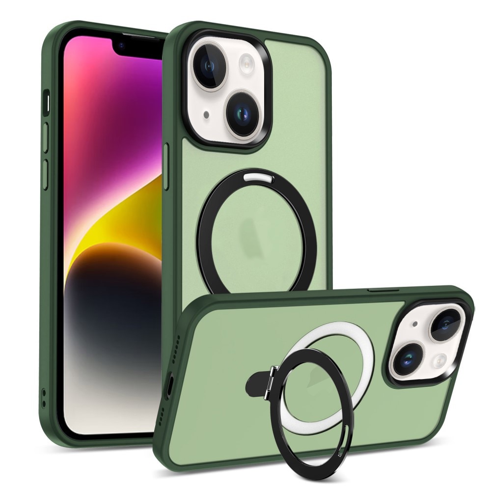 Coque hybride MagSafe Ring iPhone 13, Vert