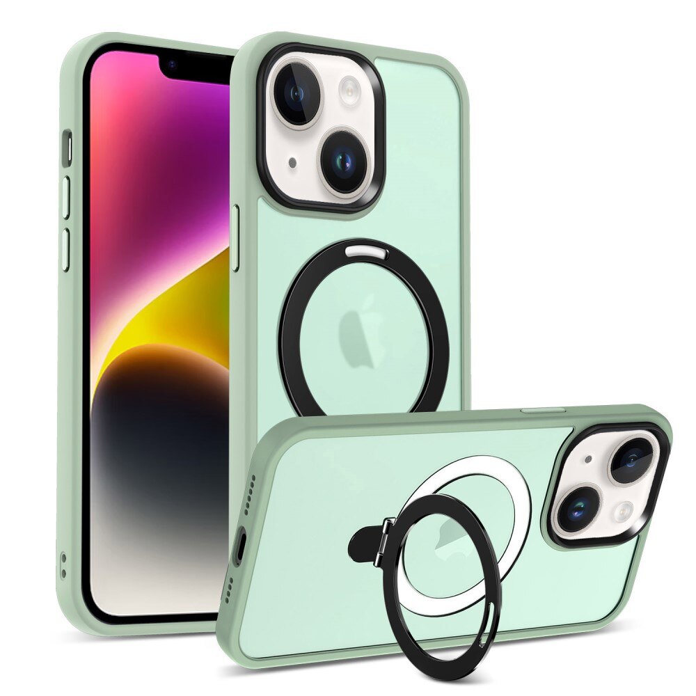 Coque hybride Magnetic Ring iPhone 13, Vert