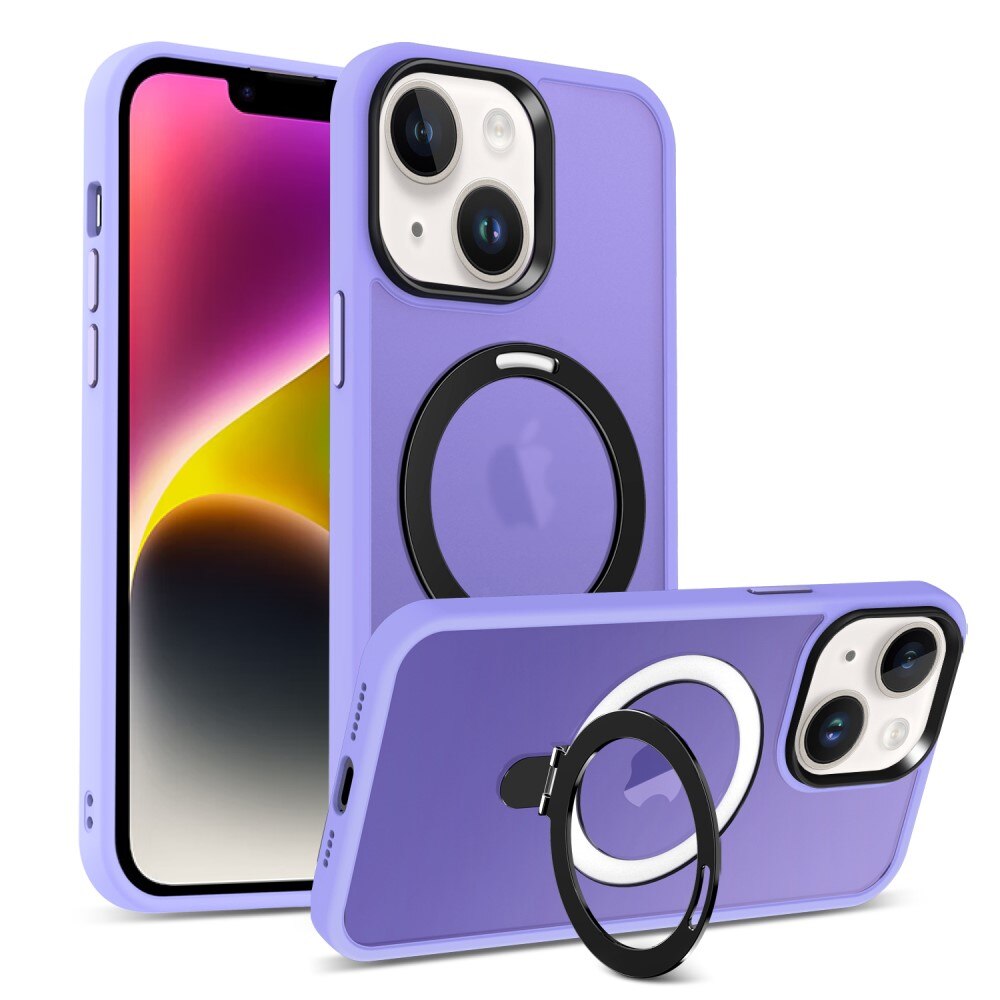 Coque hybride MagSafe Ring iPhone 13, Violet