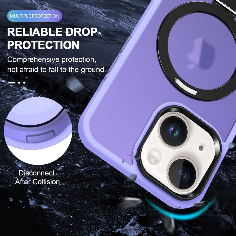 Coque hybride MagSafe Ring iPhone 13, Violet